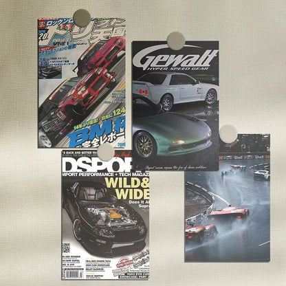 10PCS 10×15CM JDM Car Japanese Racing Car Posters Wall Collage Print Kit Wall Decor Home Room Kids Toy Card