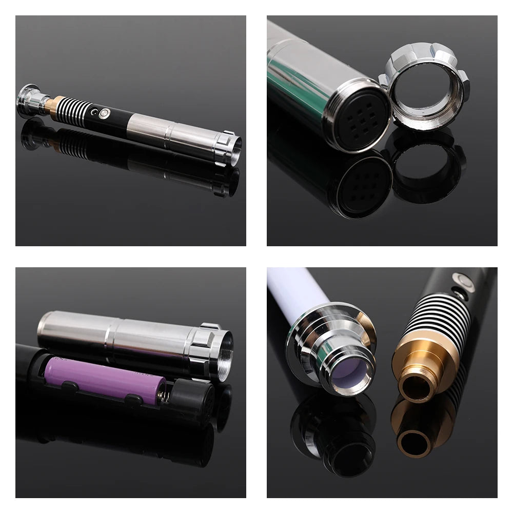 Metal Handle RGB Cosplay Double-edged Lightsaber Sword 16 Colors Change LED Switchable Sound And Light For Boys Girls Gift