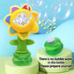 Cute Automatic Bubbles Machine Toys Seven Color Sunflower Shake Head Soap Bubbles Swing Light Blowing Handheld Bubble Kids