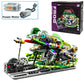 Mechanical Shark Building Set, Sea Life Crocodile Parrot Mantis Frog Manta Ray Building Blocks Light, Animal Toys Gift for Kid