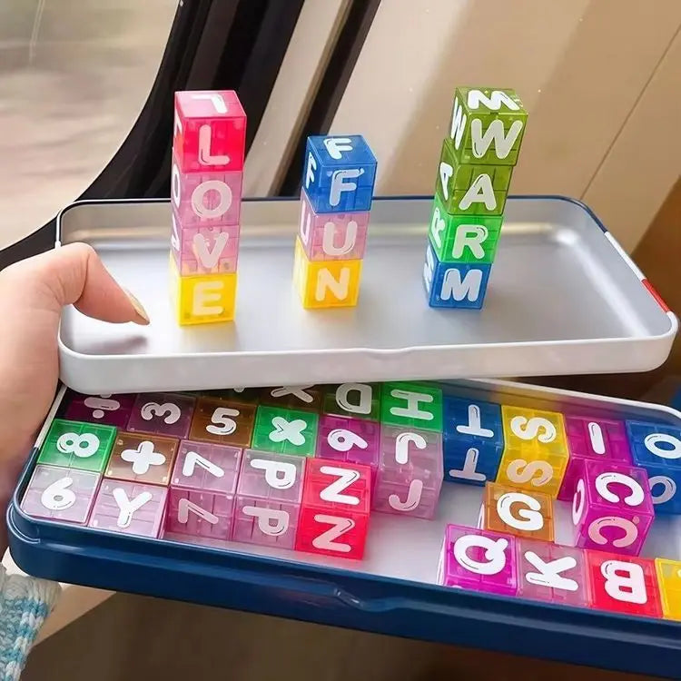 Digital and Alphabetic Block Magnetic Building Blocks Jigsaw Puzzle Early Education Children's Educational Toy Tabletop Game Bab