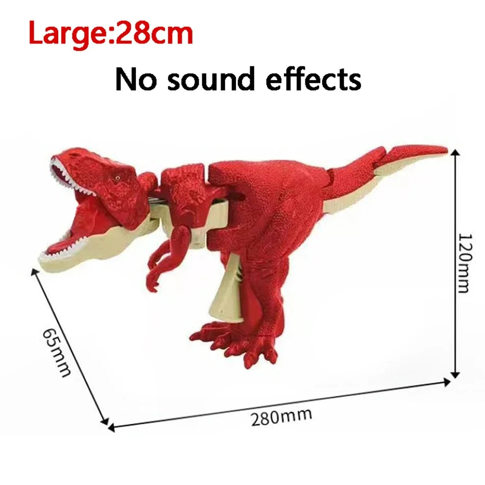 Press Bite Roaring Dinosaur Toy, Electronic T-Rex with Shaking Head & Sound Effects, Interactive Tyrannosaurus Rex Gift for Kids