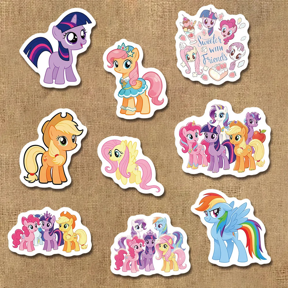103Pcs My Little Pony Stickers Cute Cartoon Waterproof Vinyl Decals DIY Decor for Water Bottle Laptop Luggage Phone Case Sticker
