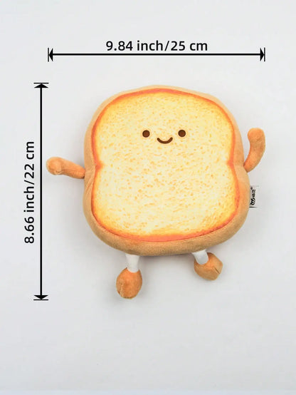 22CM Yellow Toast Bread Plush Pillow, Soft Food Style Plush Toy, Cute Home & Sofa Decor, Perfect Holiday Gift for All Occasions