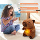 Breathing Capybara Baby Animals Plush Toys Kids Plush Doll Baby Sleep Companion Sound and Light Doll Toy  with Hug Stuffed