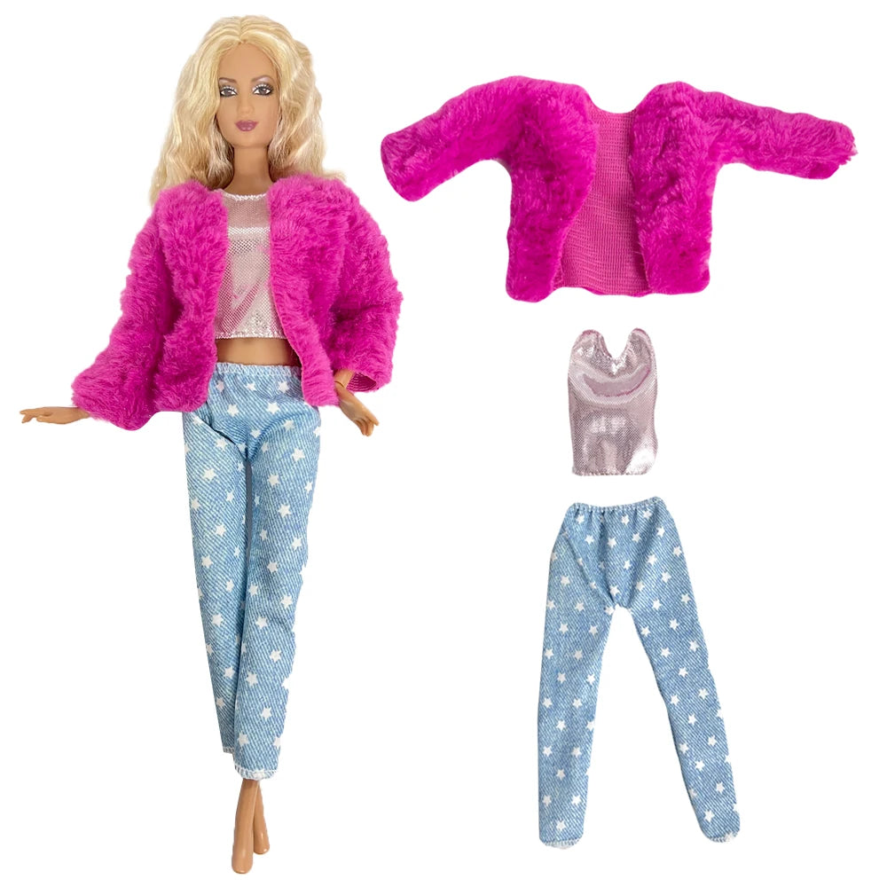 NK 1/6 Doll Princess Hot Sell Fashion Doll Dress Pink Suit For 11.5 Inch Doll Clothes Hat For 29CM Dolls Accessories Gift Toy JJ