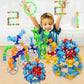 Soft TPR Suction Cup Building Blocks DIY Creative Educational Assembly Sensory Toys for Kids Toddlers Birthday Gift