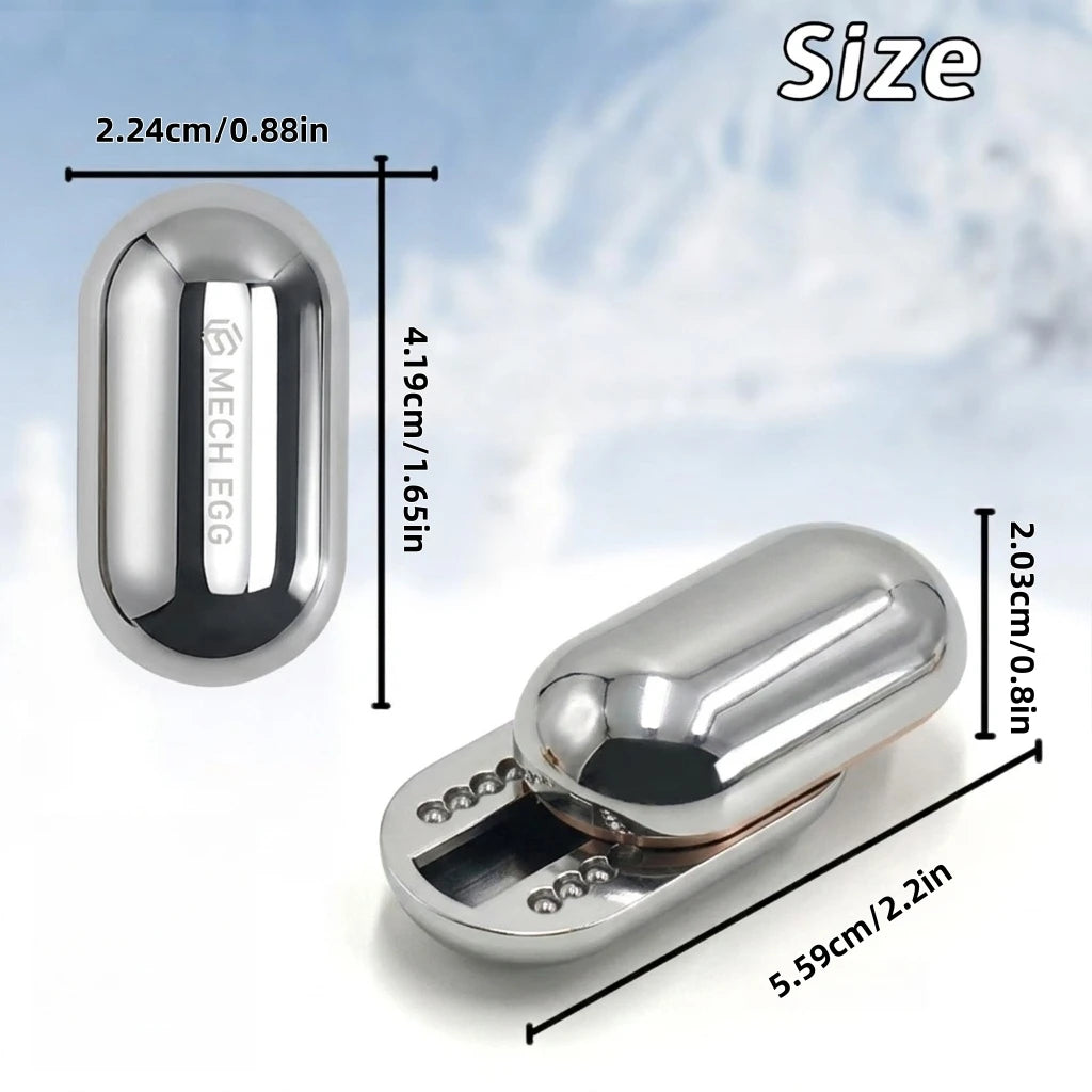 Mech Egg Fidget Slider EDC, Magnetic Beads Stress Relief Toy, Adult Sensory Focus Tool for Anxiety ADHD