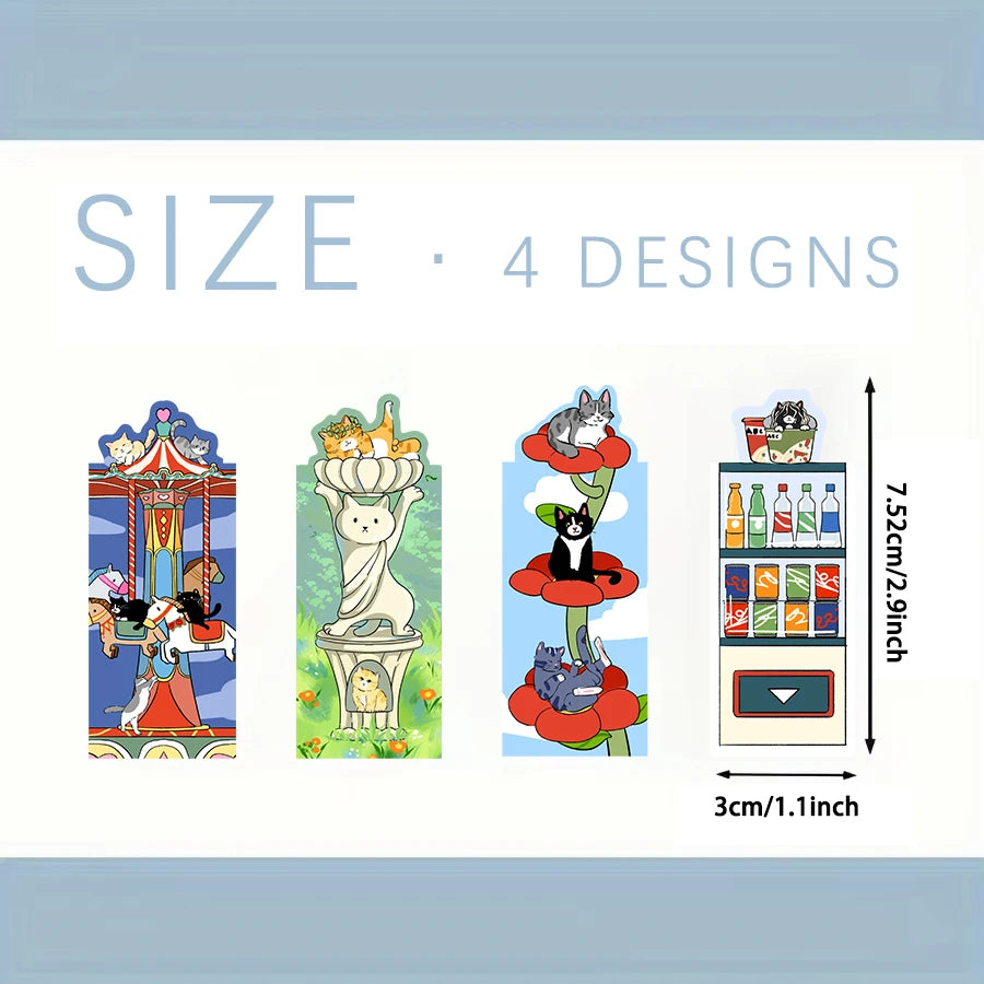 5pcs Simple And Fun Cat Paw Magnetic Bookmarks Reading Items Page Holder Stationery Office Supplies Book For Pages Books Readers