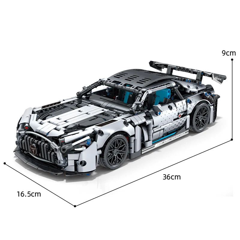 1300+ PCS Racing Car Building Blocks Set, 1:14 Scale Technical Sports Vehicle Model Kit for Adults, Assembly Toys Birthday Gifts