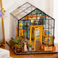 Rolife Wooden 3D Puzzle Cathy's Greenhouse DIY Miniature House Kit Mini Dollhouse Model Building Kit with LED Light for Home Decor Holiday Gift for Adults Teens