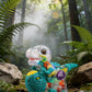 Electric Dinosaur Toy Car for Kids Robot Pet Universal Wheel Bump and Go Swing Toy Transparent Gear with Lights and Music