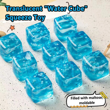 Squishy Snowflake Ice Cubes Slow Rising Sensory Fidget Toy Soft Ice Cubes Stress Relief Squeeze Toy Hand Exercise Calming Tool