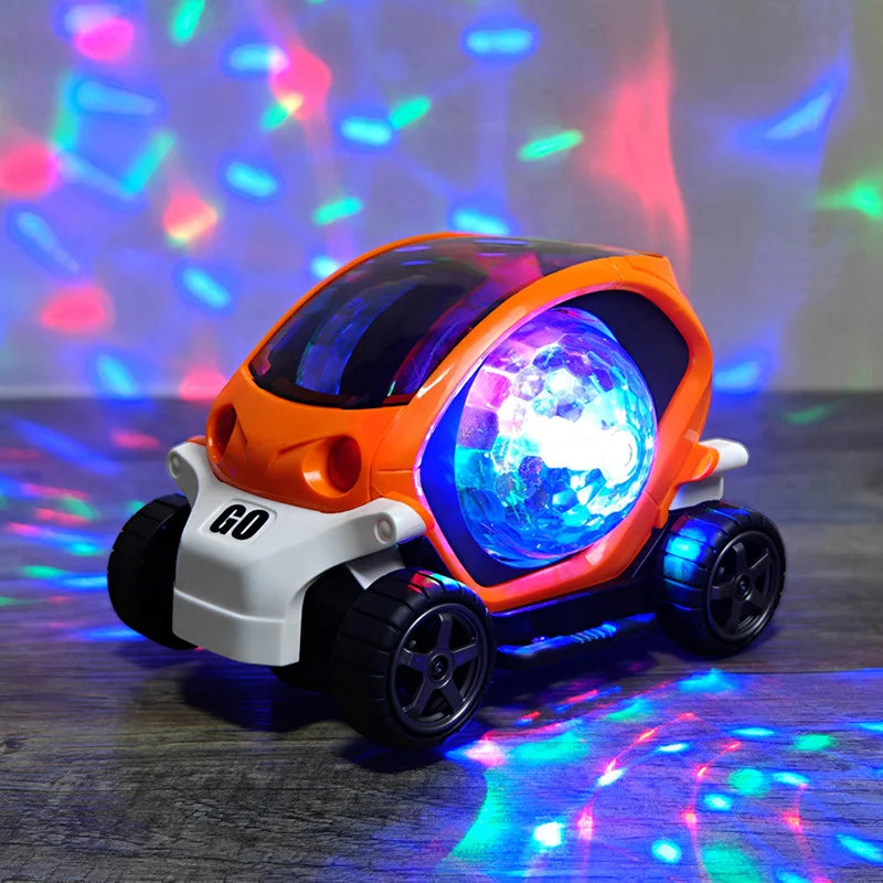 Children's Electric Toy Car Flashing Music Omnidirectional Rotating Cool Electric Light Boy Girl Best Holiday Gift