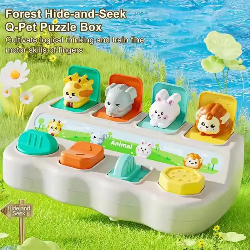 Montessori Pop up Animal Toys and Learning Boxes - Enhance Logic and Motor Skills, for Children's Birthday Gifts