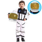 Astronaut Costume with Helmet Space Suit for Toddler, Kids Astronaut Halloween Costume for Cosplay