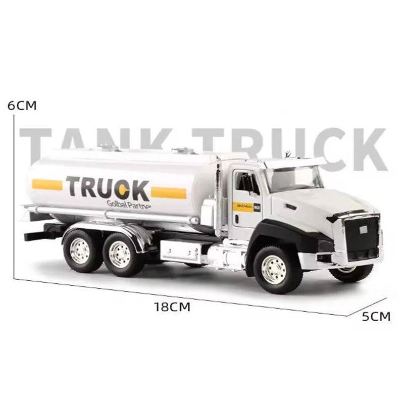 Kid Alloy Truck 1:50 Model Engineering Vehicle Excavator Bulldozer Head Dumper Truck Crane Tanker Toys Boy Children's Gifts