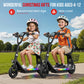 Spacewalk Kids Electric Scooter with Bluetooth Speaker Foldable Design Seat Carry Basket LED Light Strip 11MPH Speed 132lbs Max