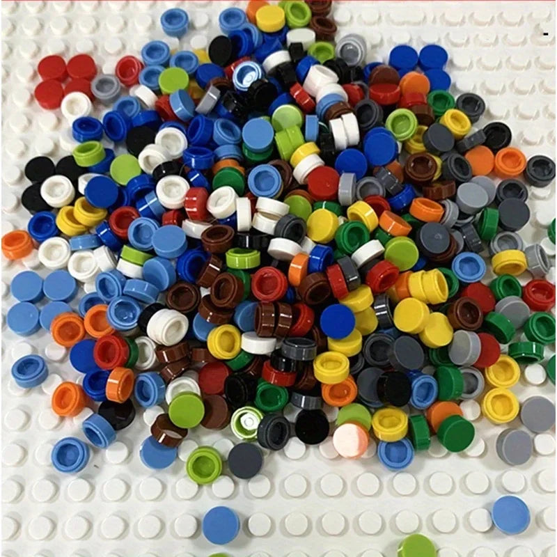 200pcs/lot Tile 1x1 Round Special Brick Building Block Small Particle Bulk Bricks Parts Diy Toy