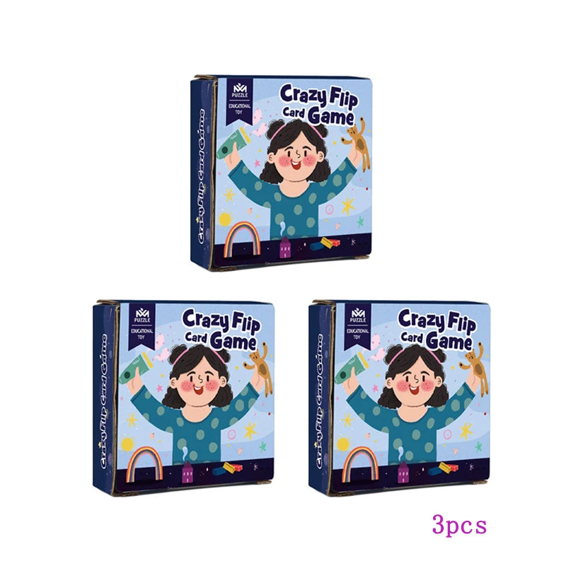 Montessori Toys Bump Card Game Playing Card Game Memory Training Matching Card Game Children Kids Animal Cognitive Education Toy