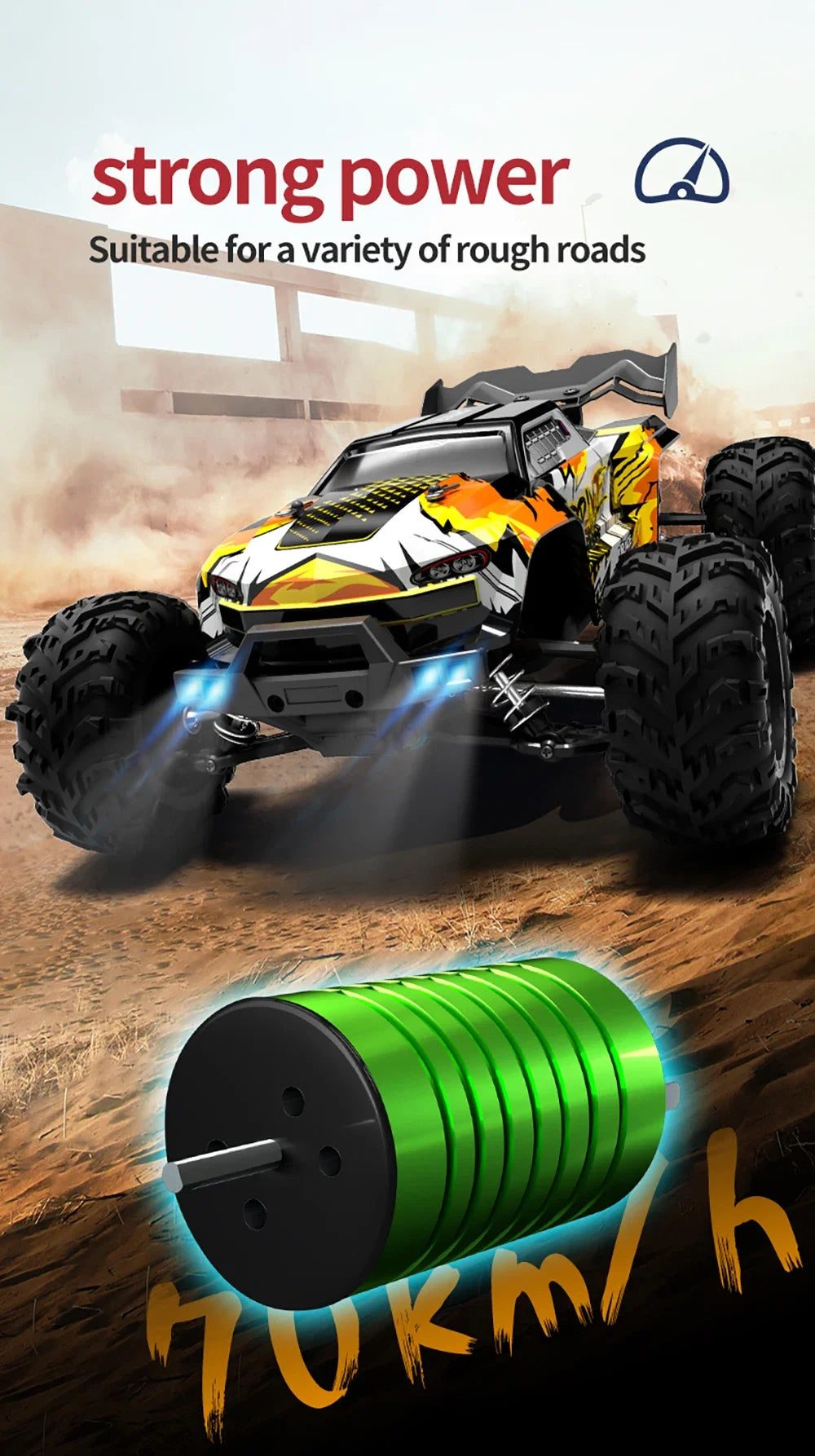 High Speed RC Car 4WD Off Road Vehicle 70KM/H Brushless Motor Professional Drift Truck for Kids Remote Control Car Toys