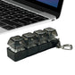 LED Keyboard Keychain Fidget Toys Crystal Clicker Sensory Toy for Stress Relief Keyboard Keychain Fidget Gadget for Adults Kids