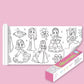 Children's Drawing Roll DIY Coloring Paper Roll Color Filling Paper Graffiti Scroll Paper-cut for Kids Painting Educational Toys