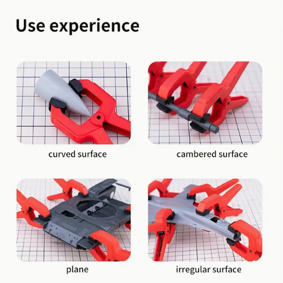 2/20Pcs Model Tool Clamps, with Anti-Slip Pads, Fixing Clamps, Suitable for Amateur Model Making, Fixing Models, Tools, Accessories