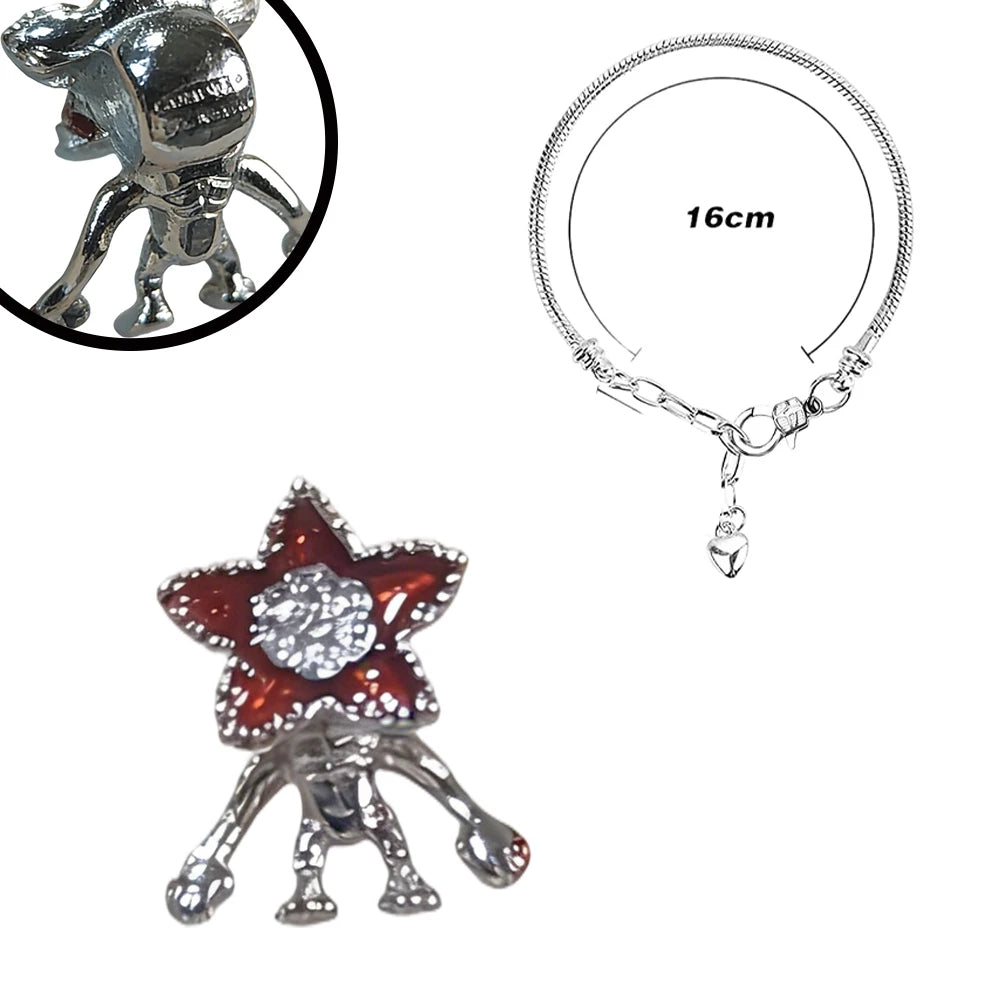 New Red Monster Flower Charm Bracelet 925 Sterling Silver Beaded DIY 2026 Trendy Fine Jewelry Adjustable Hypoallergenic