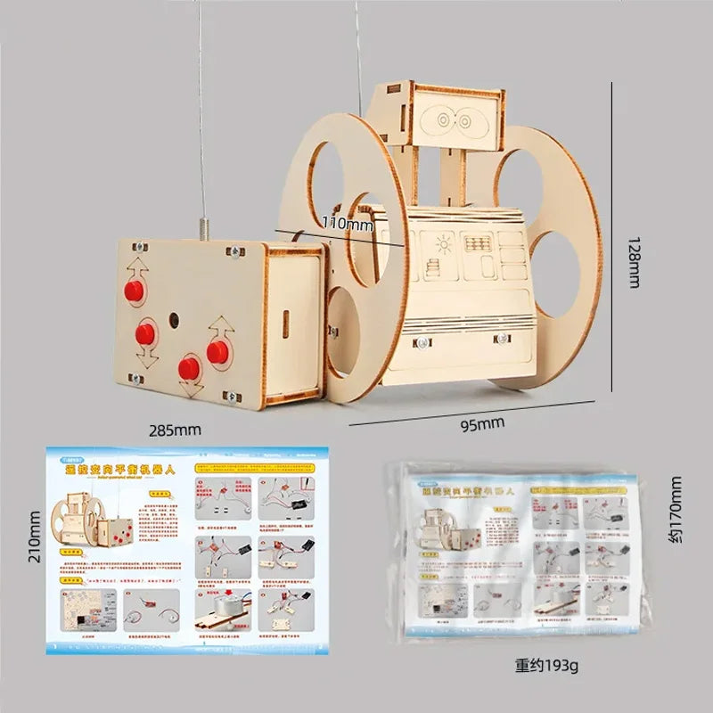 New 3D Assembly Remote Control Robot Model Children's DIY Handmade Science Experiment Toy Set Children's Educational Toys Gift