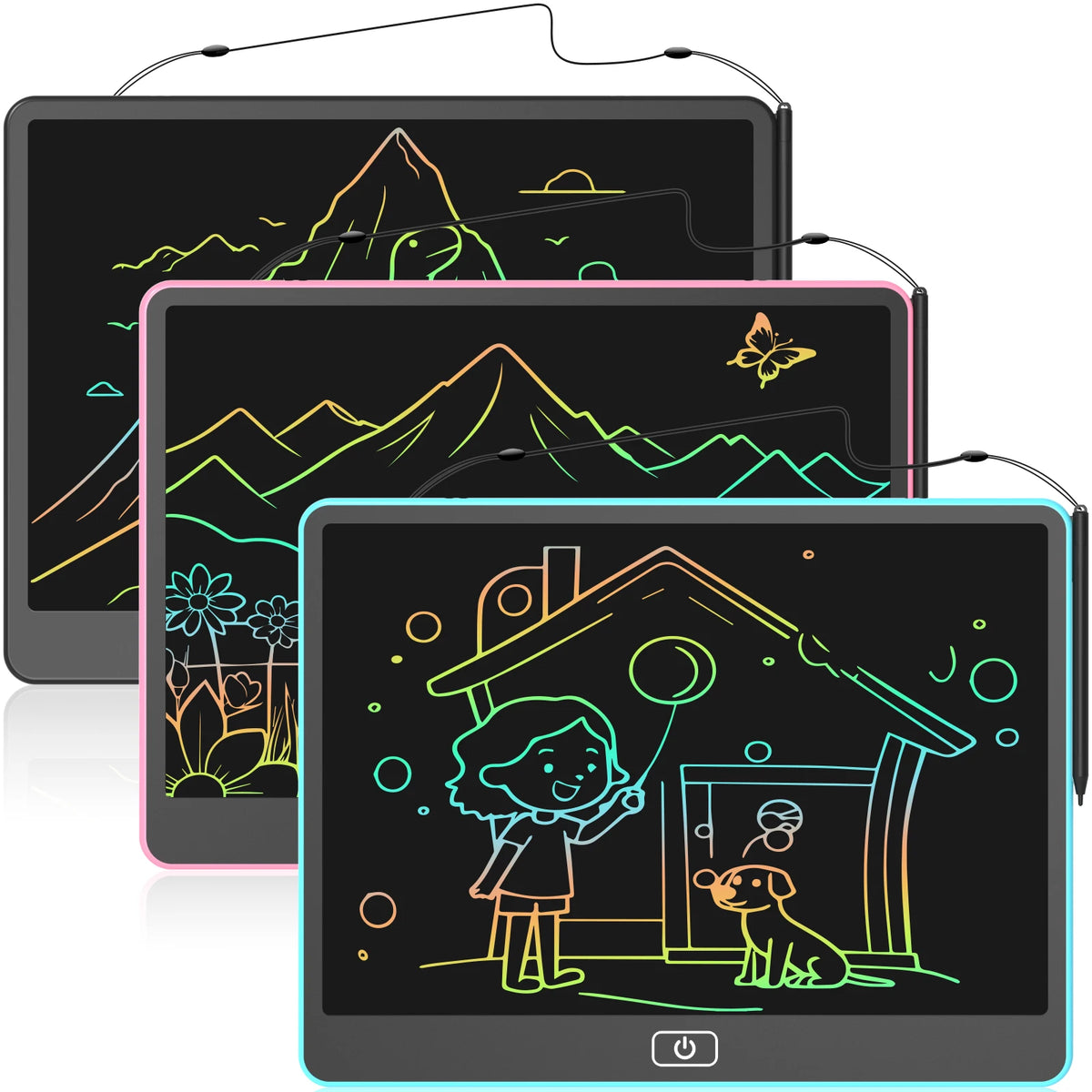 16-inch LCD Writing Board, Colorful Electronic Drawing Pad for Kids, Reusable Portable Writing Tablet, Perfect Educational Toys