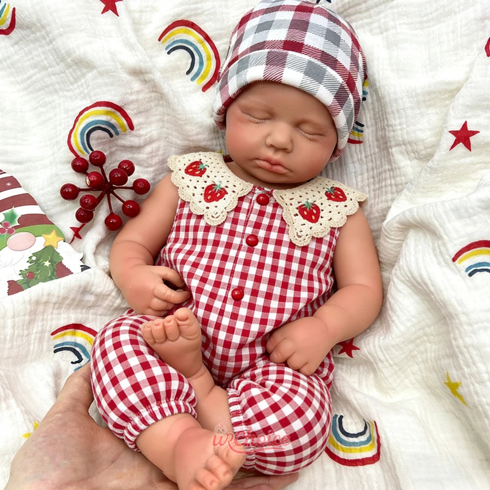 20inch Can Open Mouth Loulou Silicone Reborn Doll Realistic Full Body Fine Details Premium Model for Educational Training and Display