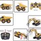 JOYFY 2 PCS Remote Control Construction Vehicle Toy Set Friction-Powered RC Excavator & RC Truck for Kid Christmas Birthday Gift