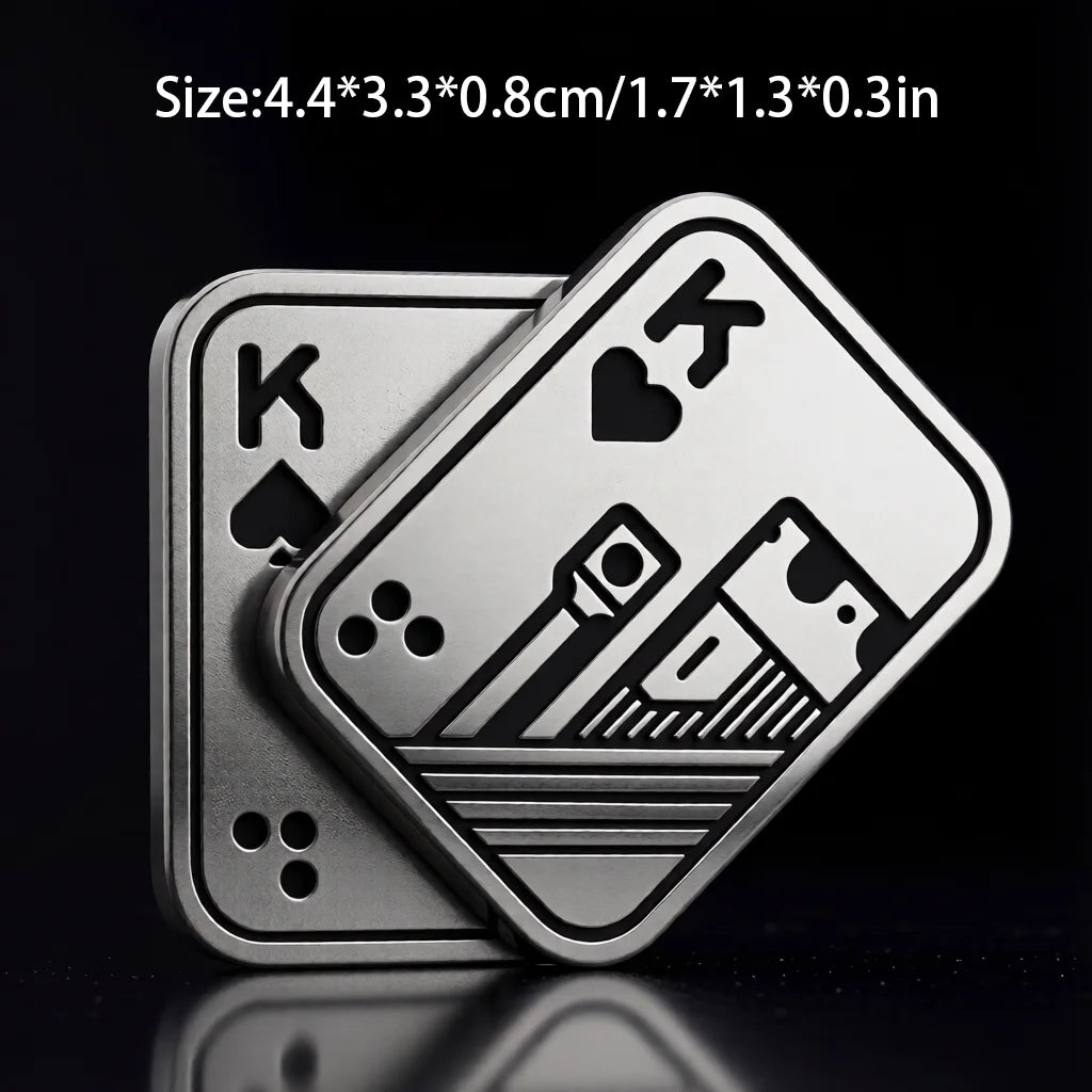 EDC Push Slider Metal Fidget Anti Stress Toy Adults Finger Spinner Poker Relieve Anxiety Tool Portable Pop Magnetic Slider Games