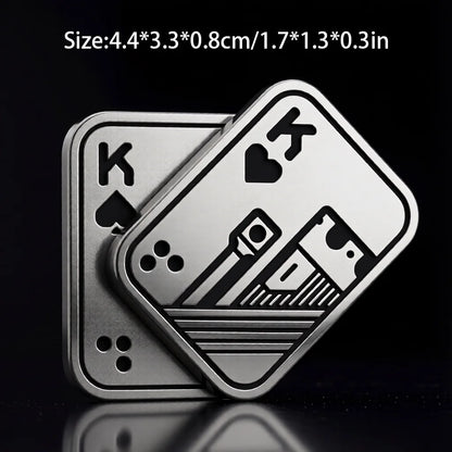 EDC Push Slider Metal Fidget Anti Stress Toy Adults Finger Spinner Poker Relieve Anxiety Tool Portable Pop Magnetic Slider Games