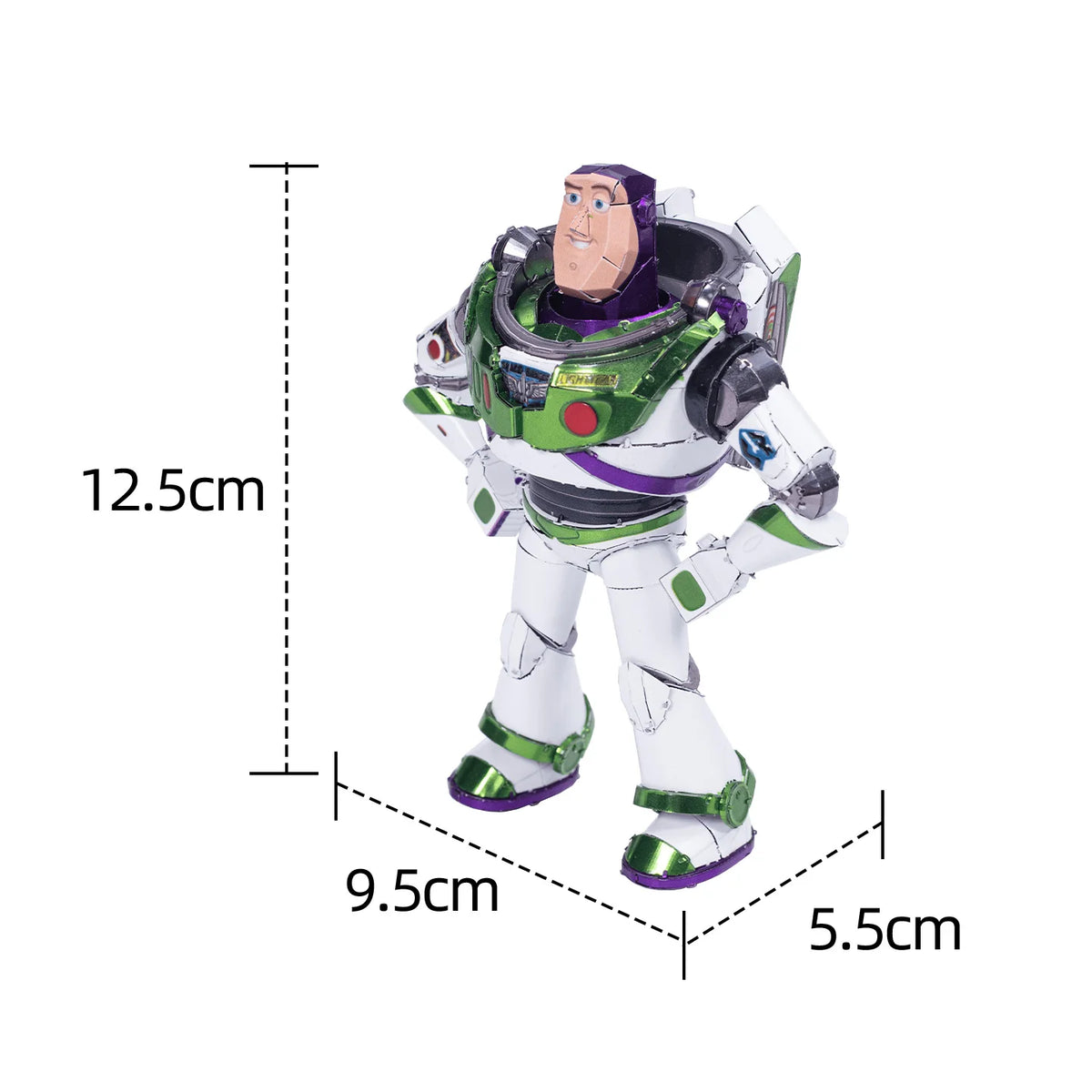 MU Buzz Lightyear 3D Metal Puzzle DIY Assembly Kit, Brain Teaser, Office Decor, Birthday Christmas Halloween Gift, Collectible