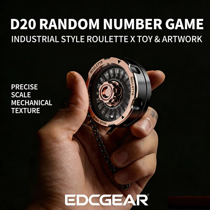 0 Sided D20 Lucky Rotating Wheel Fidget Toy Anti Stress Anxiety Relief EDC Hand Spinner Desk Gadget DND RPG Table Game Gift