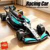 KAVOWORLD 1764PCS 1:8 Scale Supper Speed Race Car Building Blocks Large City Sport Vehicle Toy with Front Wheel Linkage Steering Simulated Cockpit STEM DIY Vehicle Model for Desktop Decor Anniversary Black Friday Gift Brick H
