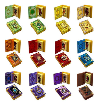 36pcs/12 sets of magic books, MOC small particle building blocks, high-quality ABS, flip books, DIY assembled toys.
