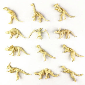 12pcs/set Jurassic Dinosaurs Skeleton Model Archaeology Tyrannosaurus Pterosaur Home Decoration Toys For Christmas Gifts