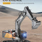 HUINA 1592 1:14 Scale RC Excavator 22 Channels 2.4G Semi-Alloy Remote Control Engineering Crawler Tractor Children's Gift