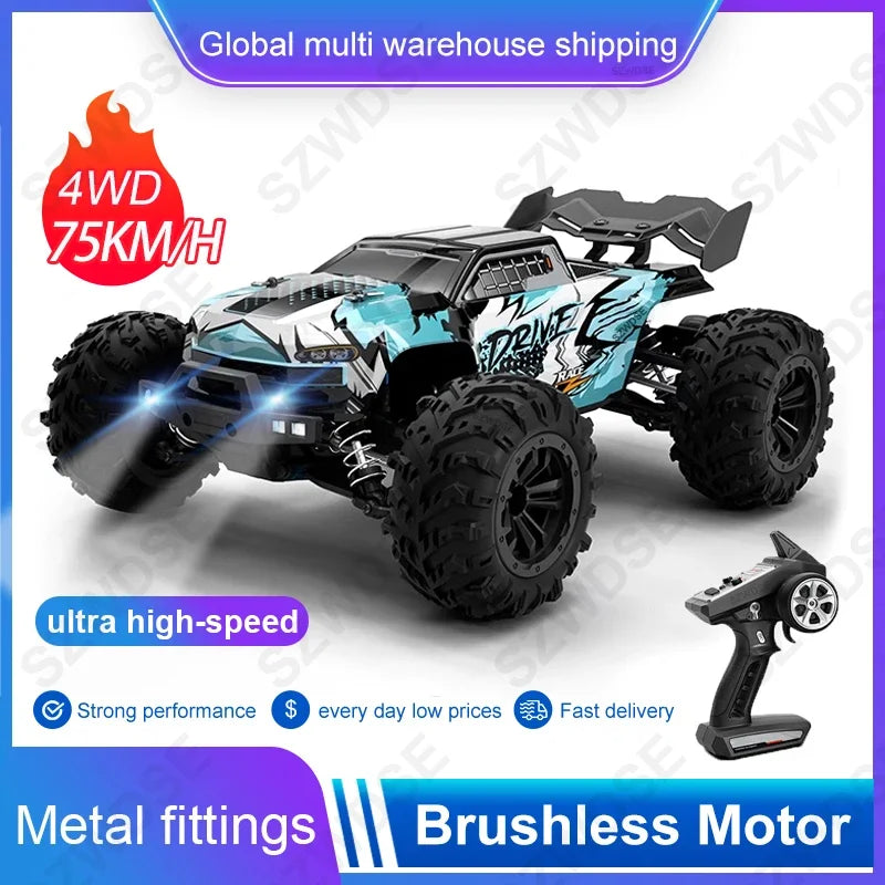 High Speed RC Car 4WD Off Road Vehicle 70KM/H Brushless Motor Professional Drift Truck for Kids Remote Control Car Toys