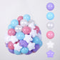 100pcs BPA Free Non-Toxic Plastic Ball Pit Balls Round and Star Shape with 6 Colours for Kids Ball Pit and Pool  Toys