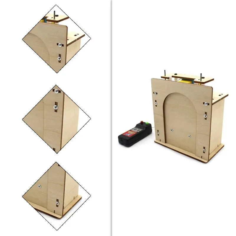 DIY Self Made House Garage Model Electric Door Kit Technology Invention Puzzle Handmade Indoor And Outdoor Children's Toys Toys