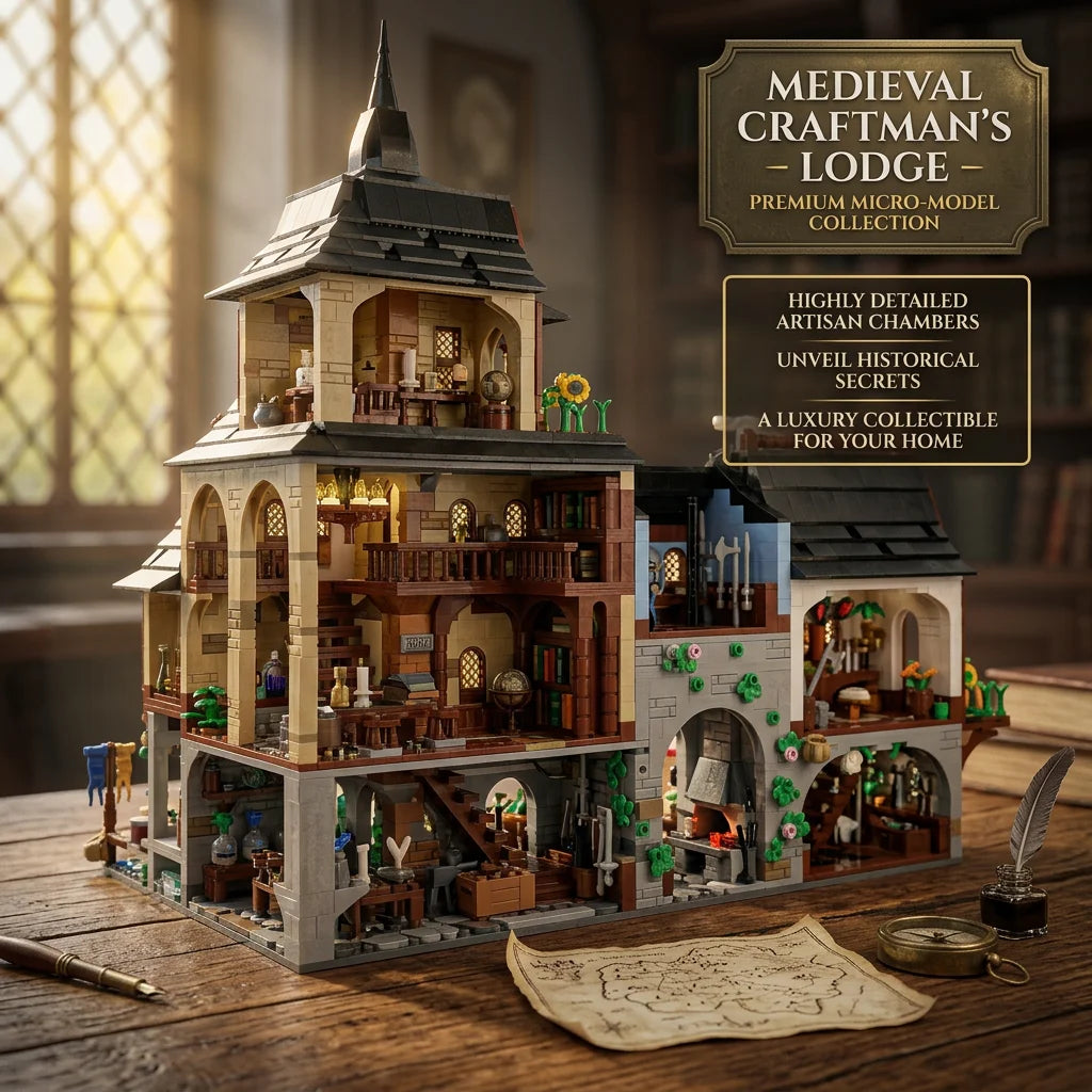 3867PCS Medieval Towns Buildings Blocks Street View Village Architecture Model Collect Display Assembly Toys Gift for Kid Adult