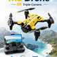 Brushless Aerial RC Drone 8K Triple Camera 5G Transmission 7 Level Wind Resistance Optical Flow Hover Folding Portable Drone