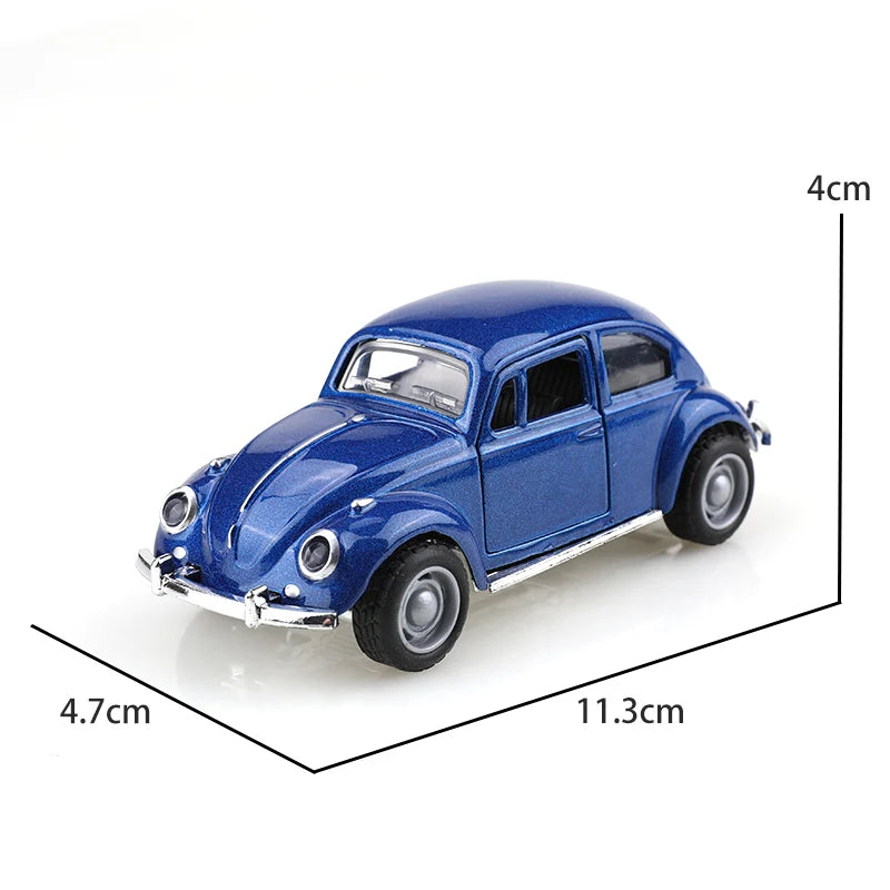 (bagged)1:38 Classical Cute Beettle, Alloy Model Car, Simulated vehicle, children's alloy car, boy's toy model, car ornaments