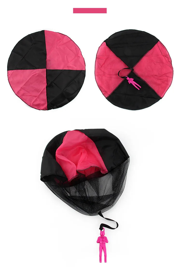 1pcs Hand Throwing Parachute Outdoor Funny Toys Game Play Toys for gift Parachute Sport with Mini Soldier Toys
