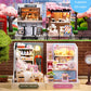 Wooden Miniature Doll House DIY Handmade Assembly Model Building Kit With Dust Cover 3D Puzzle Toys Birthday Gifts Dollhouse