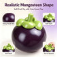 Simulation Mangosteen Building Block Squishy Toy Self-Rebound Vent Ball Super Soft Fruit Pinch Toy Stress Relief Sensory Fidget Toy Ideal Christmas Xmas New Year Gift for Kids Adults Stocking Stuffer